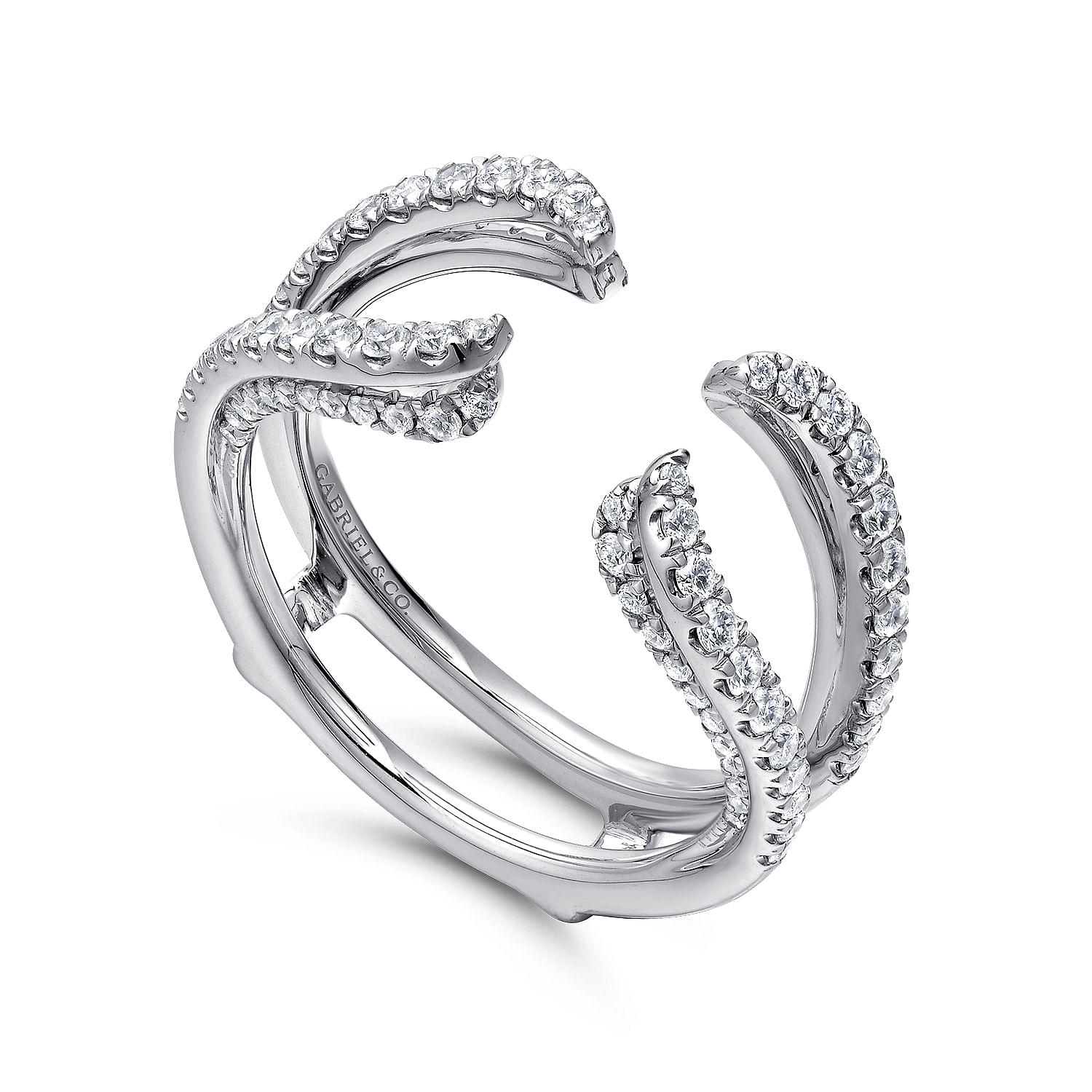 Platinum French Pavé Set Diamond Ring Enhancer