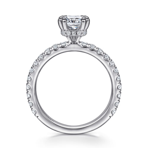 Platinum Hidden Halo Diamond Engagement Ring Platinum Hidden Halo Diamond Engagement Ring