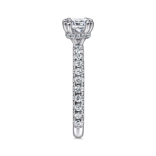 Platinum Hidden Halo Diamond Engagement Ring Platinum Hidden Halo Diamond Engagement Ring