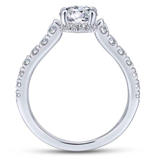 Platinum Hidden Halo Round Diamond Engagement Ring Platinum Hidden Halo Round Diamond Engagement Ring