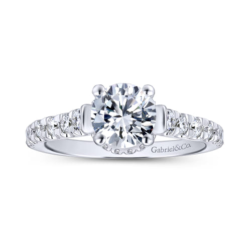 Platinum Hidden Halo Round Diamond Engagement Ring Platinum Hidden Halo Round Diamond Engagement Ring