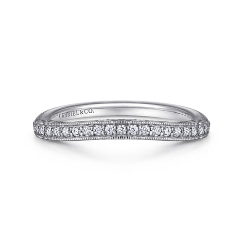 Platinum Knife Edge Matching Wedding Band