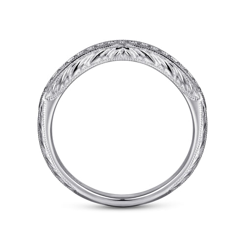 Platinum Knife Edge Matching Wedding Band