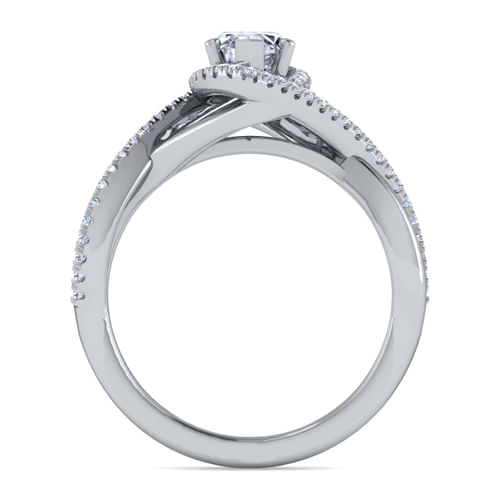 Platinum Marquise Halo Diamond Engagement Ring