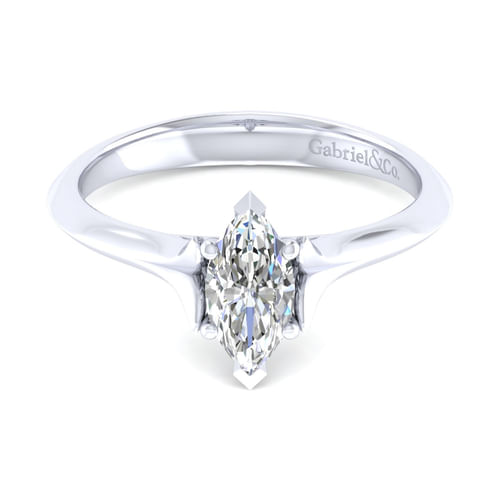 Platinum Marquise Shape Diamond Engagement Ring
