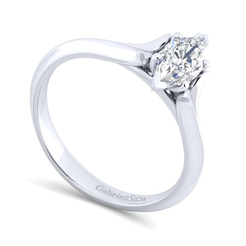 Platinum Marquise Shape Diamond Engagement Ring