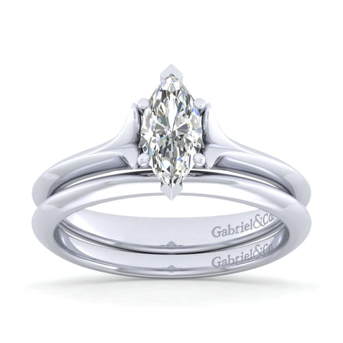 Platinum Marquise Shape Diamond Engagement Ring
