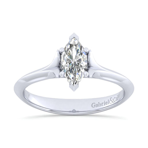 Platinum Marquise Shape Diamond Engagement Ring