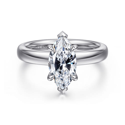 Platinum Marquise Shape Diamond Engagement Ring
