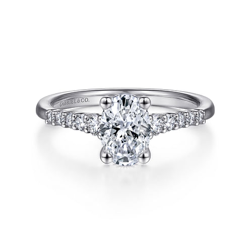 Platinum Oval Diamond Engagement Ring