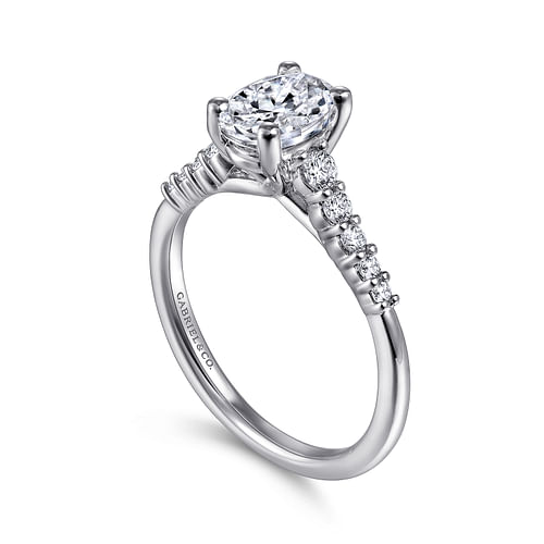 Platinum Oval Diamond Engagement Ring