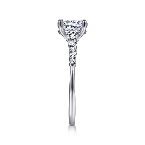 Platinum Oval Diamond Engagement Ring