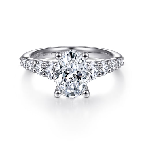 Platinum Oval Diamond Engagement Ring