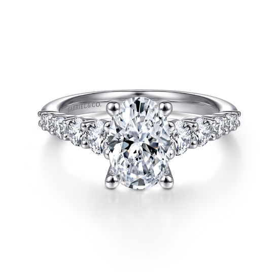 Gabriel - Platinum Oval Diamond Engagement Ring