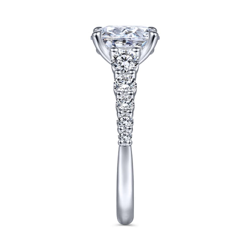 Platinum Oval Diamond Engagement Ring