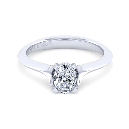 Platinum Oval Diamond Engagement Ring