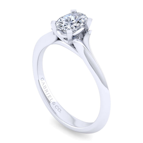 Platinum Oval Diamond Engagement Ring