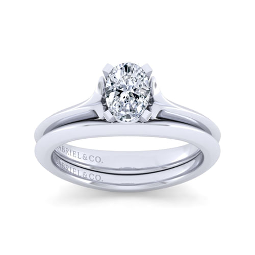 Platinum Oval Diamond Engagement Ring