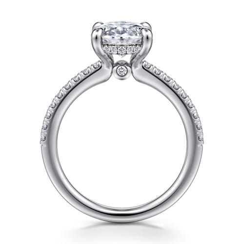 Platinum Oval Diamond Engagement Ring