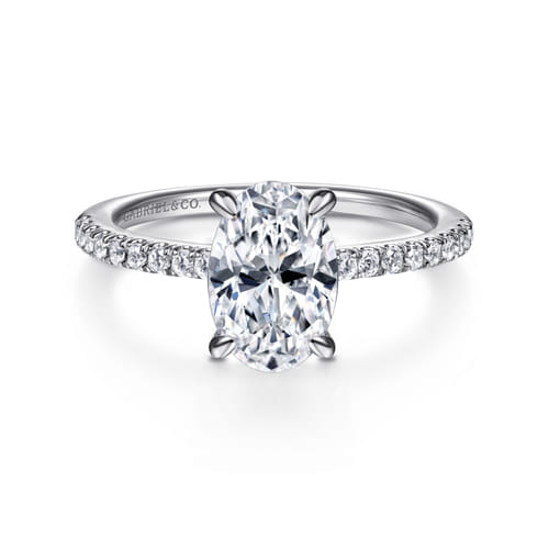 Platinum Oval Diamond Engagement Ring