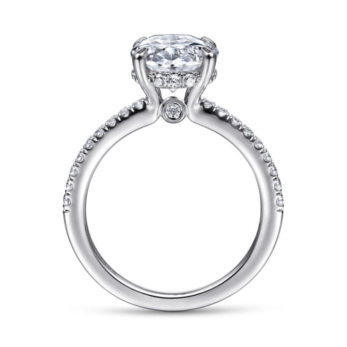 Platinum Oval Diamond Engagement Ring