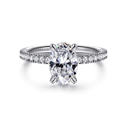 Platinum Oval Diamond Engagement Ring