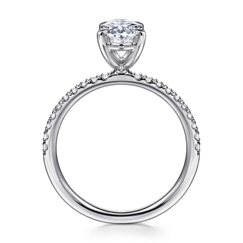 Platinum Oval Diamond Engagement Ring