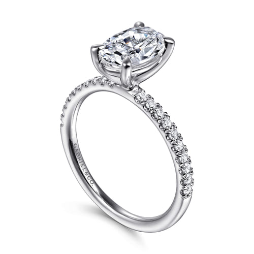 Platinum Oval Diamond Engagement Ring