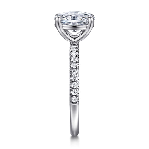 Platinum Oval Diamond Engagement Ring