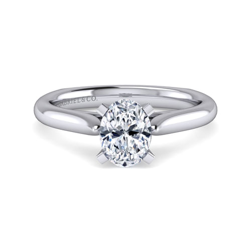 Platinum Oval Diamond Engagement Ring