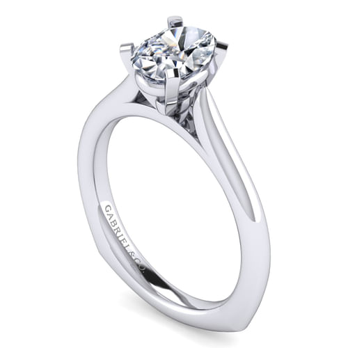 Platinum Oval Diamond Engagement Ring