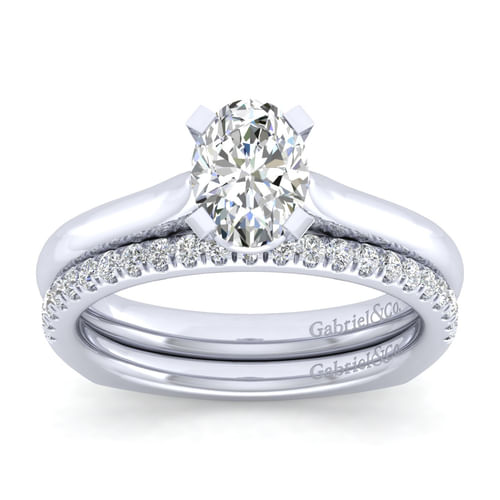 Platinum Oval Diamond Engagement Ring
