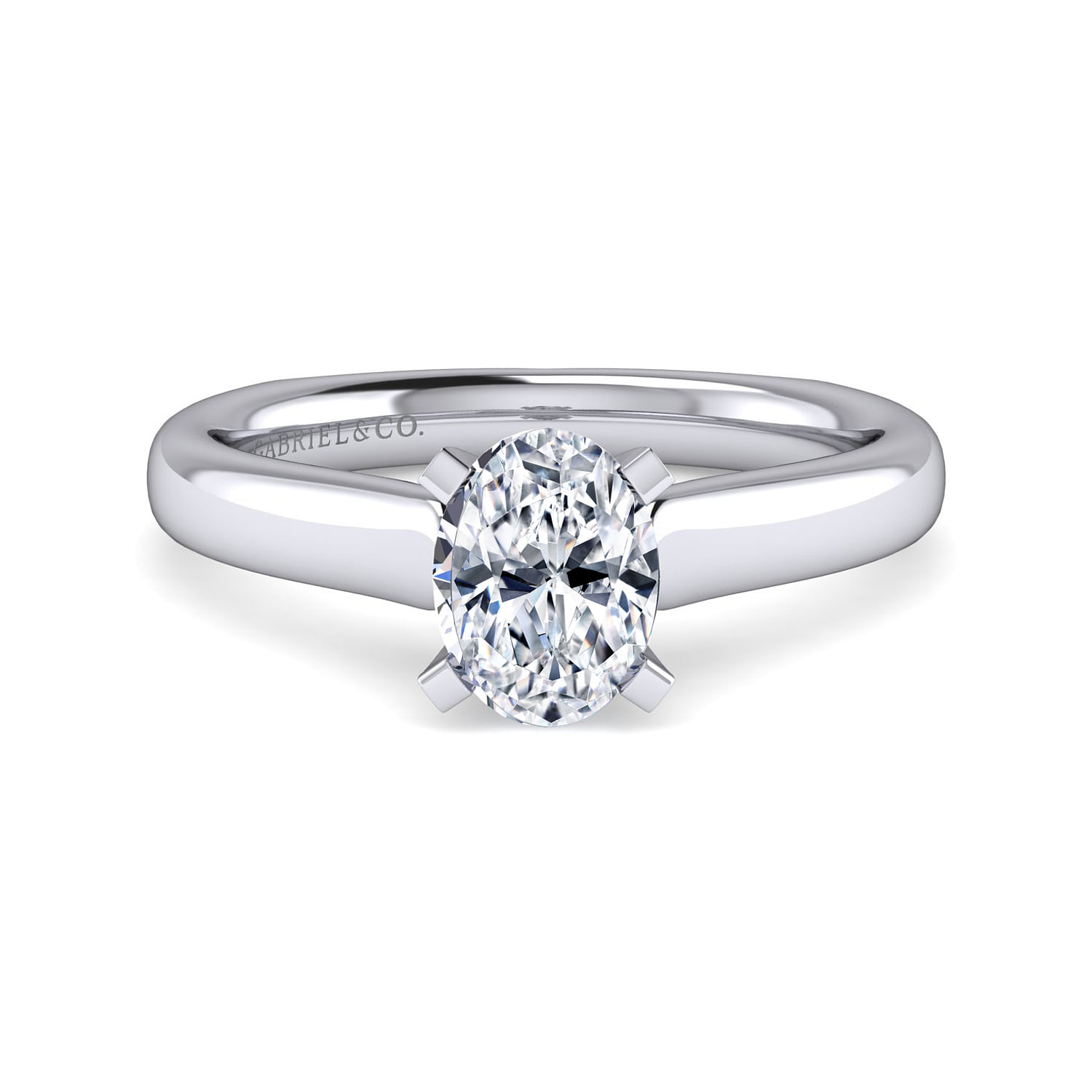 Platinum Oval Diamond Engagement Ring