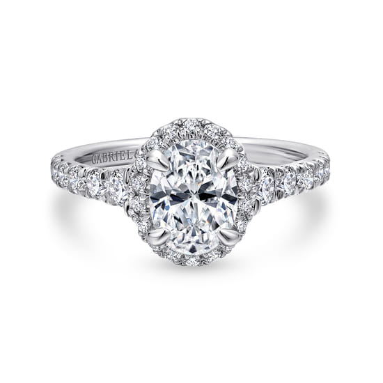 Gabriel - Platinum Oval Halo Diamond Engagement Ring Gabriel - Platinum Oval Halo Diamond Engagement Ring