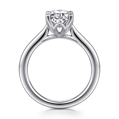 Platinum Oval Lotus Diamond Solitaire Engagement Ring Platinum Oval Lotus Diamond Solitaire Engagement Ring