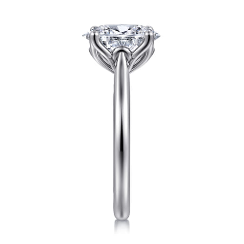 Platinum Oval Lotus Diamond Solitaire Engagement Ring Platinum Oval Lotus Diamond Solitaire Engagement Ring
