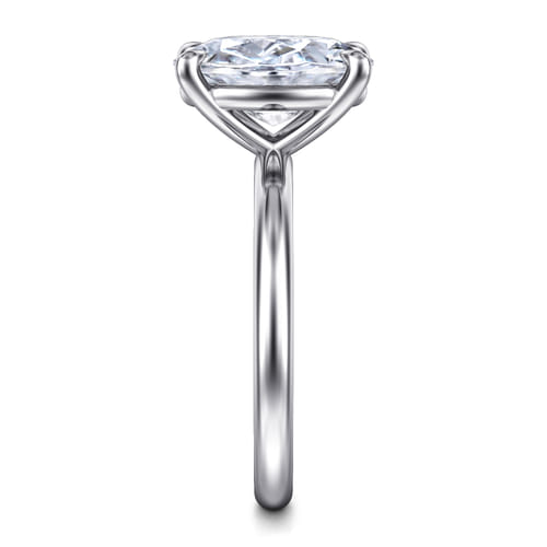 Platinum Oval Solitaire Engagement Ring