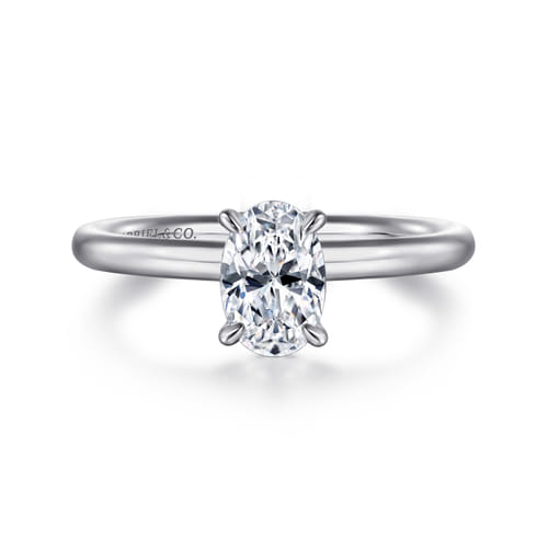 Platinum Oval Solitaire Engagement Ring
