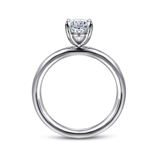 Platinum Oval Solitaire Engagement Ring