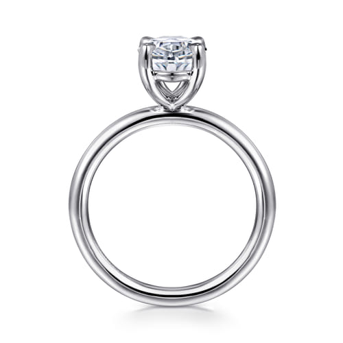 Platinum Oval Solitaire Engagement Ring