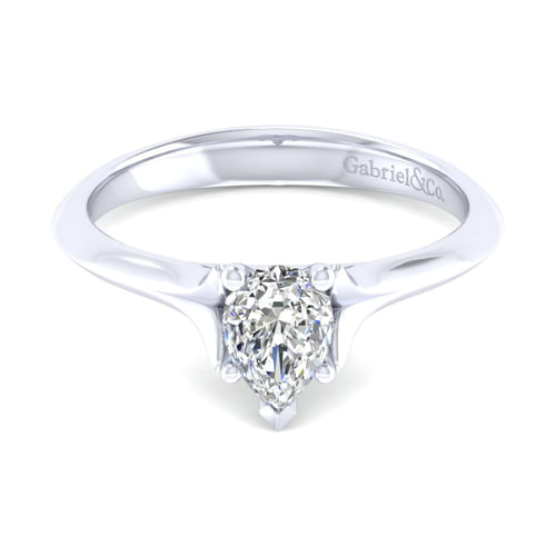 Platinum Pear Shape Diamond Engagement Ring