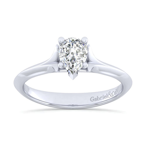 Platinum Pear Shape Diamond Engagement Ring