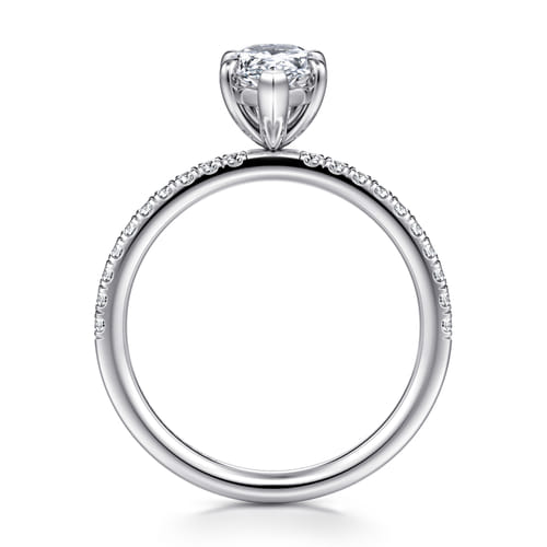 Platinum Pear Shape Diamond Engagement Ring