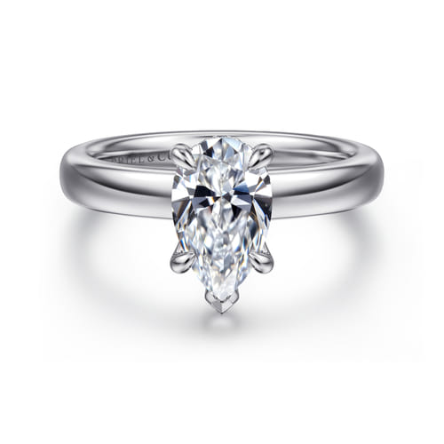 Platinum Pear Shape Diamond Engagement Ring Platinum Pear Shape Diamond Engagement Ring