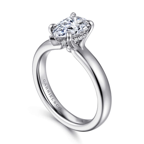 Platinum Pear Shape Diamond Engagement Ring Platinum Pear Shape Diamond Engagement Ring