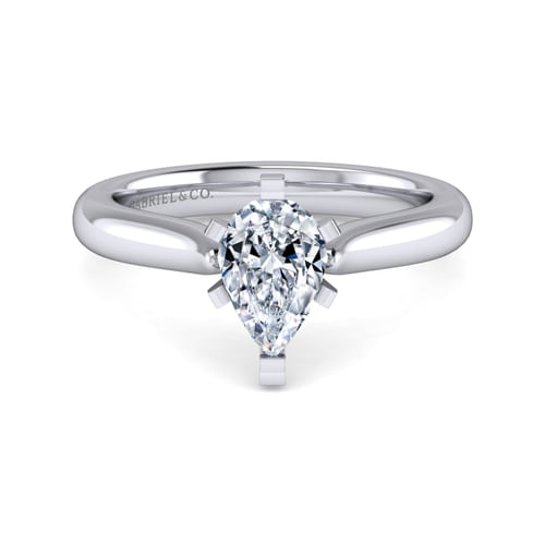 Platinum Pear Shape Diamond Engagement Ring