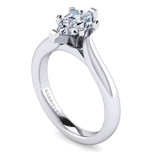 Platinum Pear Shape Diamond Engagement Ring