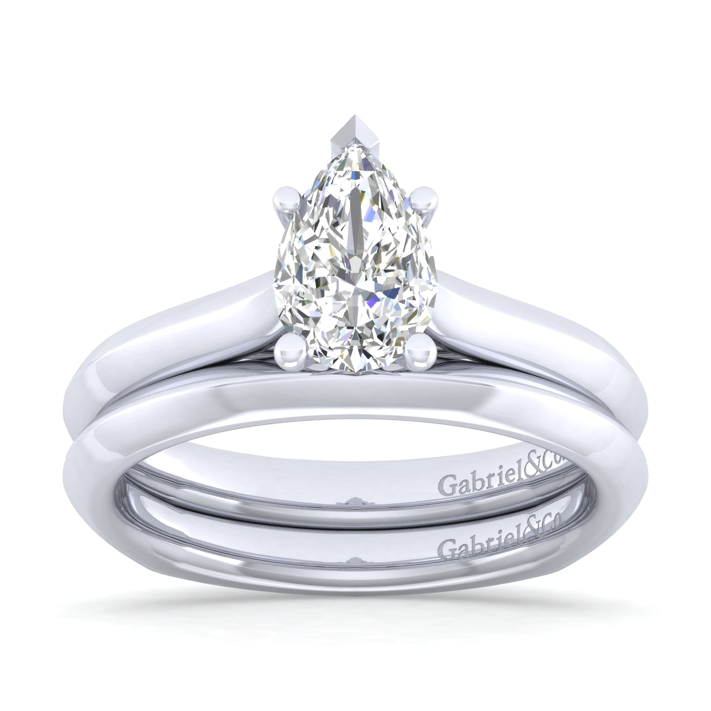 Platinum Pear Shape Diamond Engagement Ring