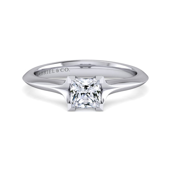Gabriel - Platinum Princess Cut Diamond Engagement Ring