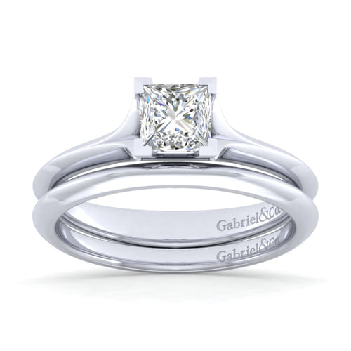 Platinum Princess Cut Diamond Engagement Ring